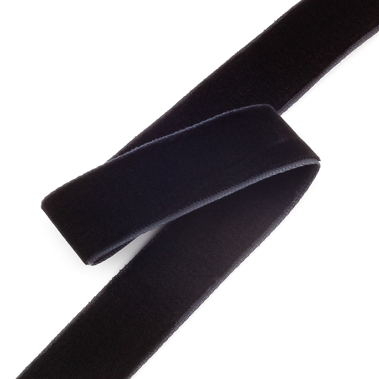 Стрічка оксамитова двостороння 1,5 см 1 м Чорний, фото 1