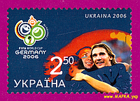 Почтовые марки Украины 2006 N729 марка Чемпионат по футболу Шевченко Ващук