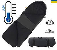 Спальный мешок зимний военный ВСУ 230х75см водонепроницаемый прочный Спальник одеяло с капюшоном -30