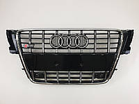 Решетка радиатора Audi A5 2007-2011год Черная с хромом (в стиле S-Line)