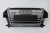 Решетка радиатора Audi Q3 2011-2014год Черная с хромом (в стиле S-Line)