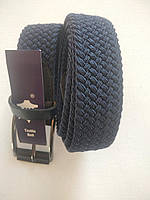 Плетений ремінь великої гумки унісекс темно синий