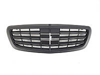 Решетка радиатора на Mercedes S-Class W222 2013-2020 года Full Black Matte ( S63 AMG ) без Night Vision