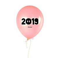 Шарик надувной "2019", Рожевий, Pink