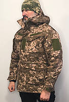 Куртка, парка тактическая зимняя, UKR-TEC slimtex \ omni-heat, пиксель