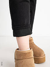 Зимові стрейчеві джинси жіночі на легкому флісі, є великі розміри LANLANIEE, фото 5