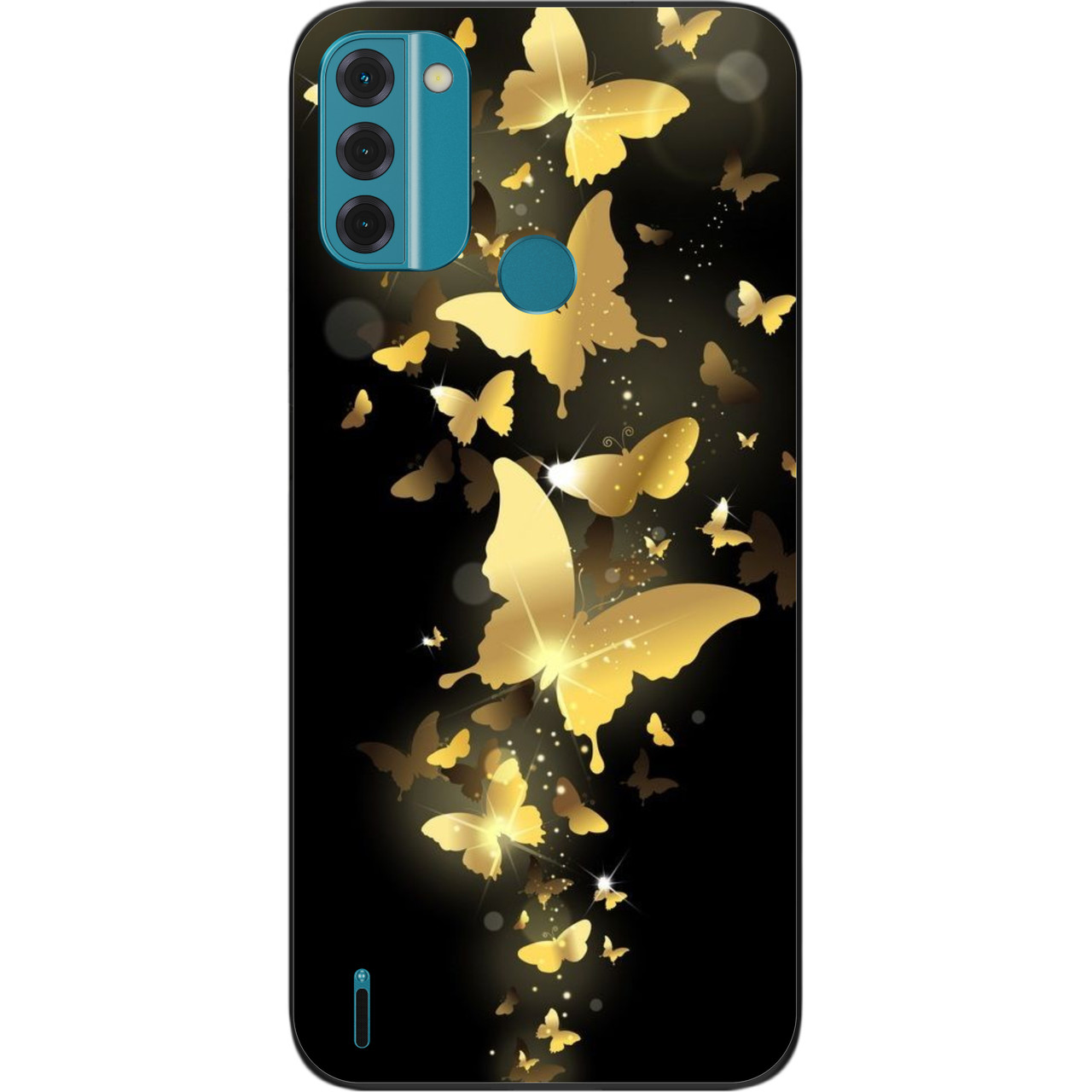 Силіконовий чохол Epik для Nokia C31 з картинкою Золоті метелики, фото 1