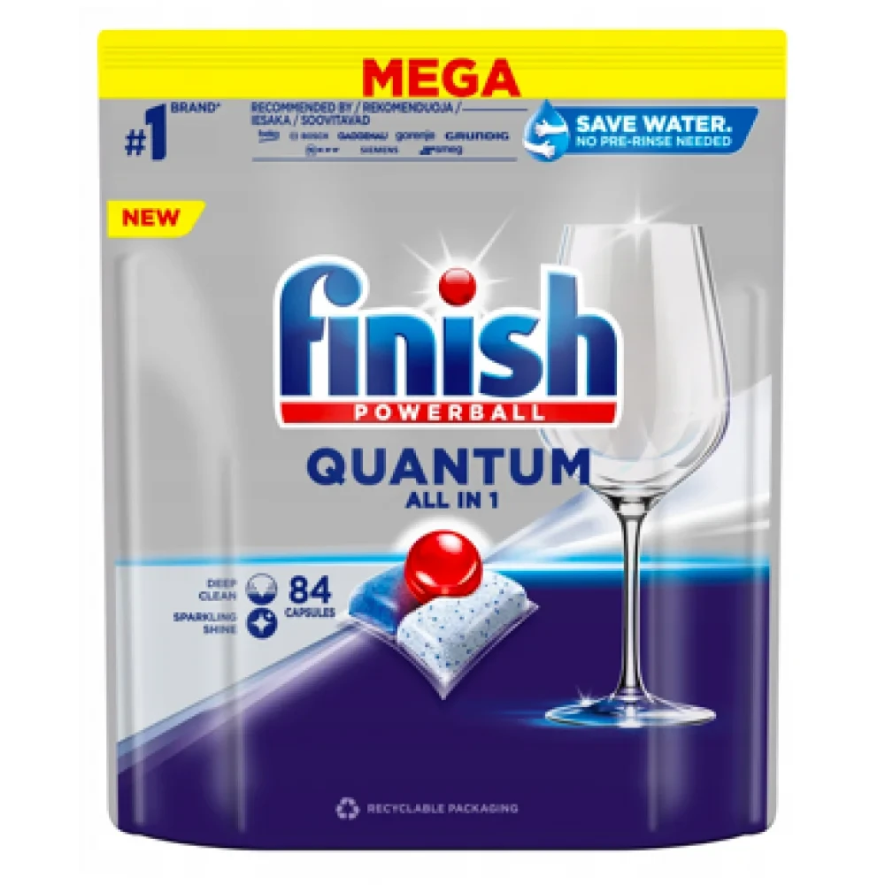 Таблетки для посудомийних машин Finish Quantum All in One 84 шт.