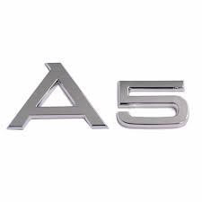 Шильдик емблема напис на багажник AUDI A5 колір хром