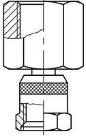 Адаптер для соединения манометра с контрольной точкой замера Резьба G 1/4" - M16x2,0