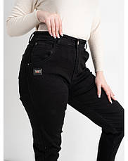 Зимові стрейчеві джинси жіночі на легкому флісі, є великі розміри LANLANIEE, фото 5