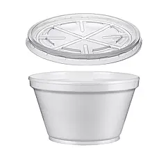 Супниця пінополістирол 350 мл + Кришка