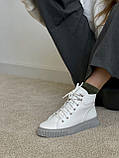 Білі жіночі кеди осінь-зима, фото 5
