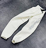 Чоловічі спортивні штани на флісі Calvin Klein D11570 білі S, фото 2
