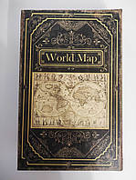 Книга-сейф скринька на ключиці " World Map" Подарунок книга скринька сейф