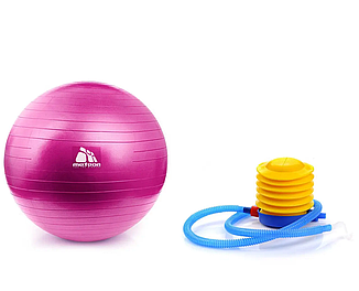 Фітбол + насос METEOR 55 см (original), гімнастичний м'яч, м'яч для фітнесу
