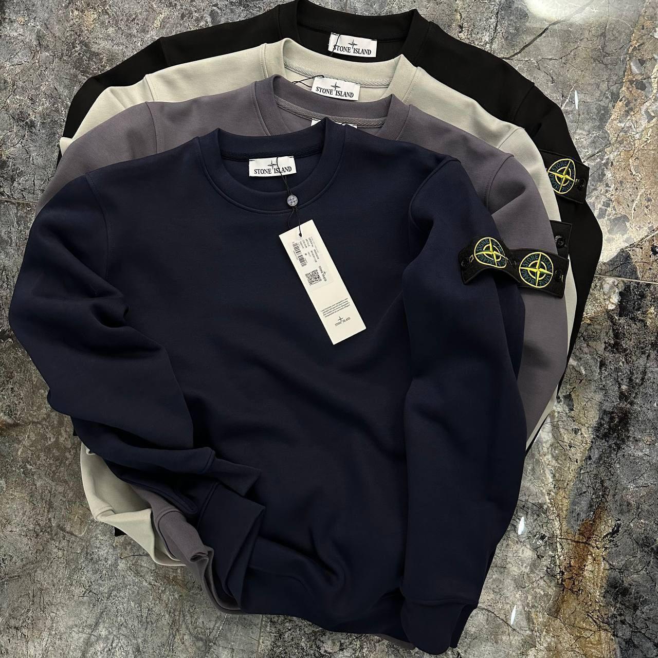 Чоловіча кофта світшот STONE ISLAND D11574 синій XXL, фото 1