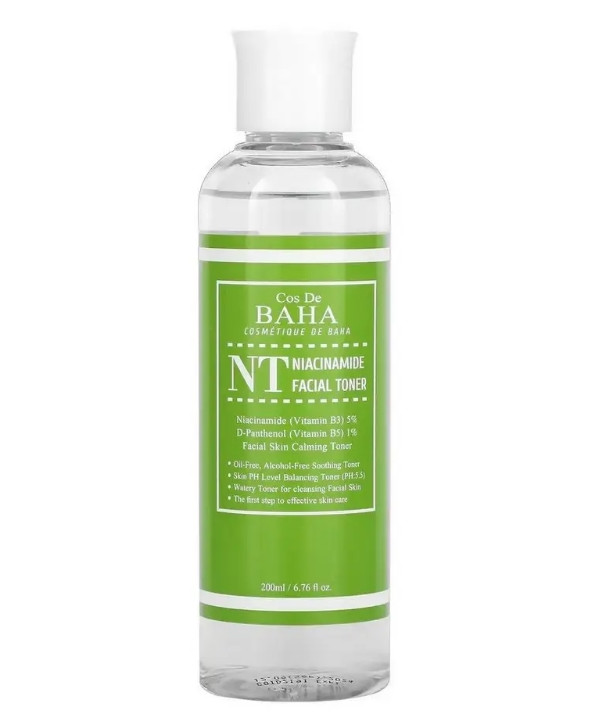 Тонер із ніацинамідом для проблемної шкіри Cos De Baha Nt Niacinamide Toner 200 мл