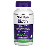Біотин, Natrol, 10 000 мкг, максимальна сила дії, 100 таблеток, фото 2