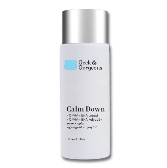 Кислотний флюїд-ексфоліант для чутливої шкіри Geek&Gorgeous Calm Down 30 мл