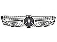 Решетка радиатора на Mercedes CLS-Class C219 2004-2008 год Diamond ( Черный с хром вставками )