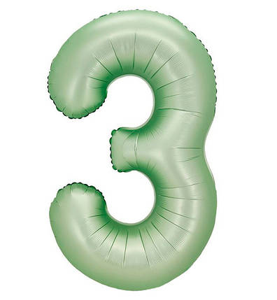 Кулька Цифра "3" (76 см) колір - оливка, фото 1