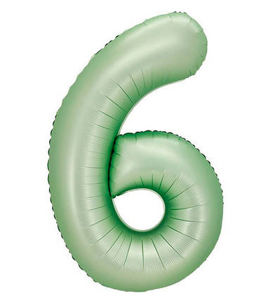 Кулька Цифра "6" (76 см) колір - оливка, фото 1