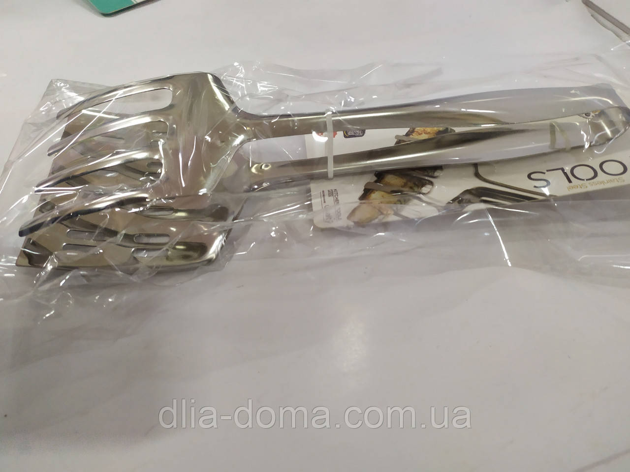 Щипцы для мяса большие нержавейка 27*10 см 19285