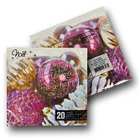 Новорічні банкетні серветки ЗЗЗЗЗ ТМ VIVA 20 шт. №3 святкові серветки, серветки новорічні