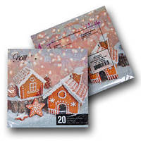 Новорічні декоративні серветки ЗЗхЗЗ ТМ VIVA 20 шт. №1 святкові серветки, серветки новорічні