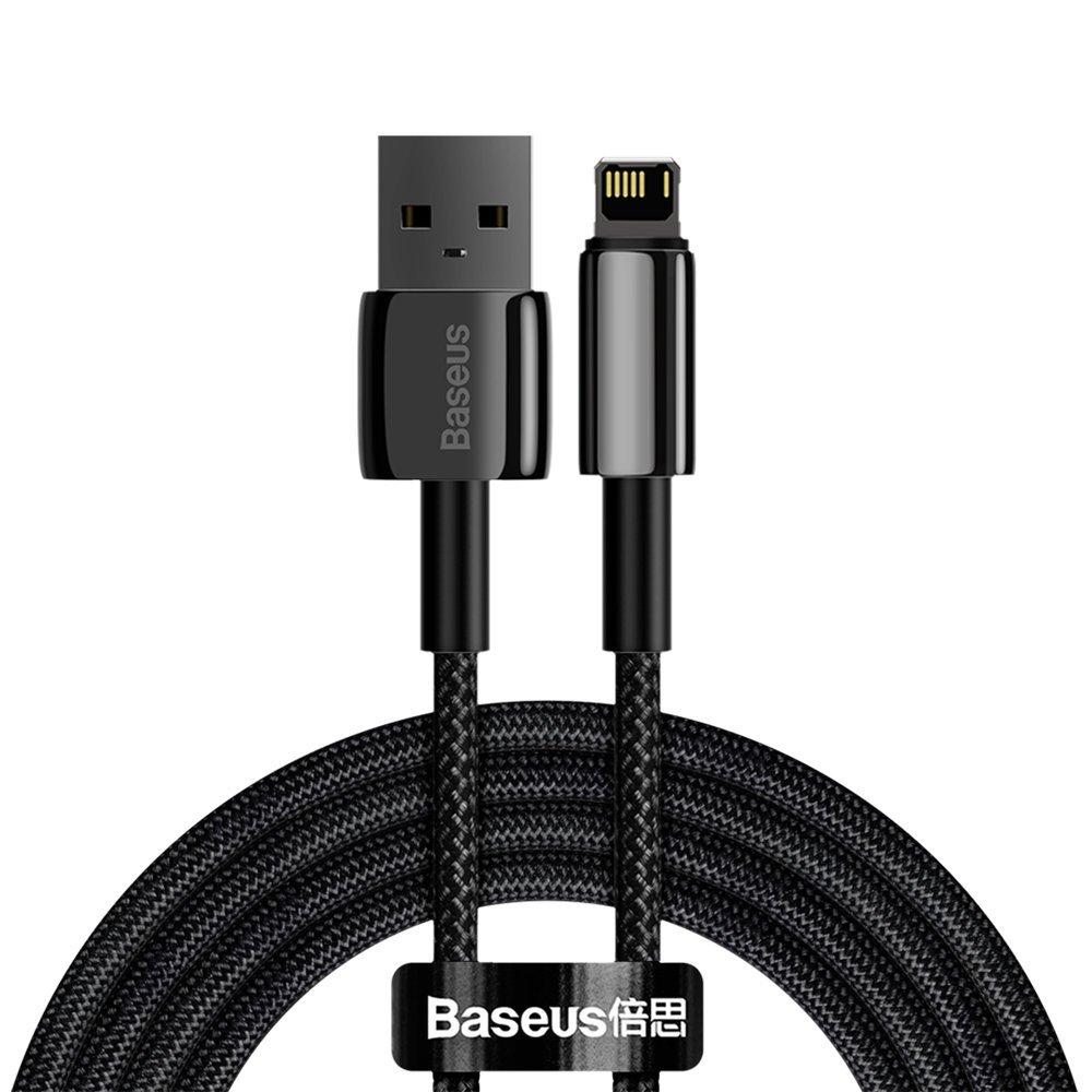 Кабель зарядный Baseus USB - Lightning Tungsten 2.4A 2 м Black (CALWJ-A01)
