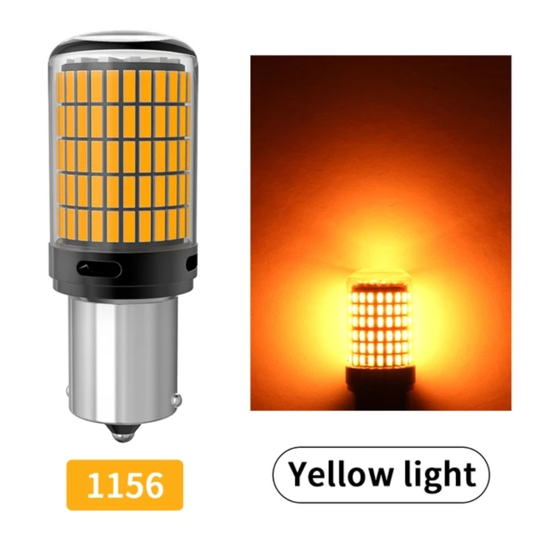 Світлодіодна лампа 1156 BAU15S — PY21W 150SMD 4014LED 5 Вт жовтий