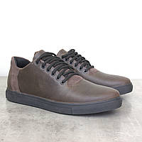Мужские кроссовки классические винтажные коричневые кожаные обувь осень весна Rosso Avangard LionBrown Vintage