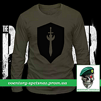 Военный реглан Руна мира-корабля Алаиток Warhammer 40000 олива потоотводящий (футболка с длинным рукавом)