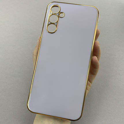 Чохол для Samsung Galaxy A14 4G / 5G глянцевий із золотою окантовкою чохол на самсунг а14 бузковий h7y, фото 1