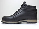 Rosso Avangard Bridge Toro Black зимове чоловіче взуття черевики шкіряні на хутрі на підошві з протектором, фото 2