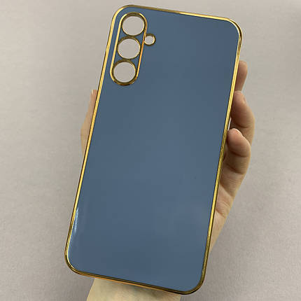 Чохол для Samsung Galaxy A34 5G (A346E) глянцевий із золотою окантовкою чохол на самсунг а34 5г синій h7y, фото 1