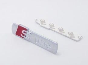 Шильдик емблема на крило Audi "S line" Ауді значок колір срібний матовий