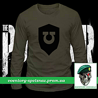 Военный реглан Орден Ультрамарины Warhammer 40000 олива потоотводящий (футболка с длинным рукавом)