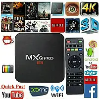 Smart TV Box - приставка MX Pro 4GB/32GB, Android Смарт ТВ приставка для телевізора з пультом