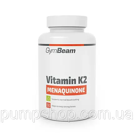 Вітамін К2 (менахінон-7) GymBeam Vitamin K2 (MK-7) 90 капс., фото 2
