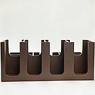 Барний органайзер для кафе, для стаканів, кришок, серветок, цукру, паличок на 9 секцій, коричневий, фото 4