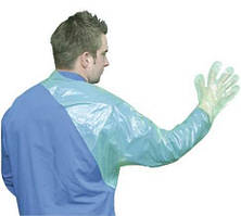 Одноразові рукавички для ректальних досліджень з захистом плеча