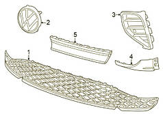 Решітка передньго бампера права VW ID4 (20-) 11K-807-764-041