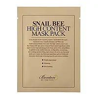 Маска з муцином равлика і отрутою бджоли Benton Snail Bee High Content Mask 1 шт