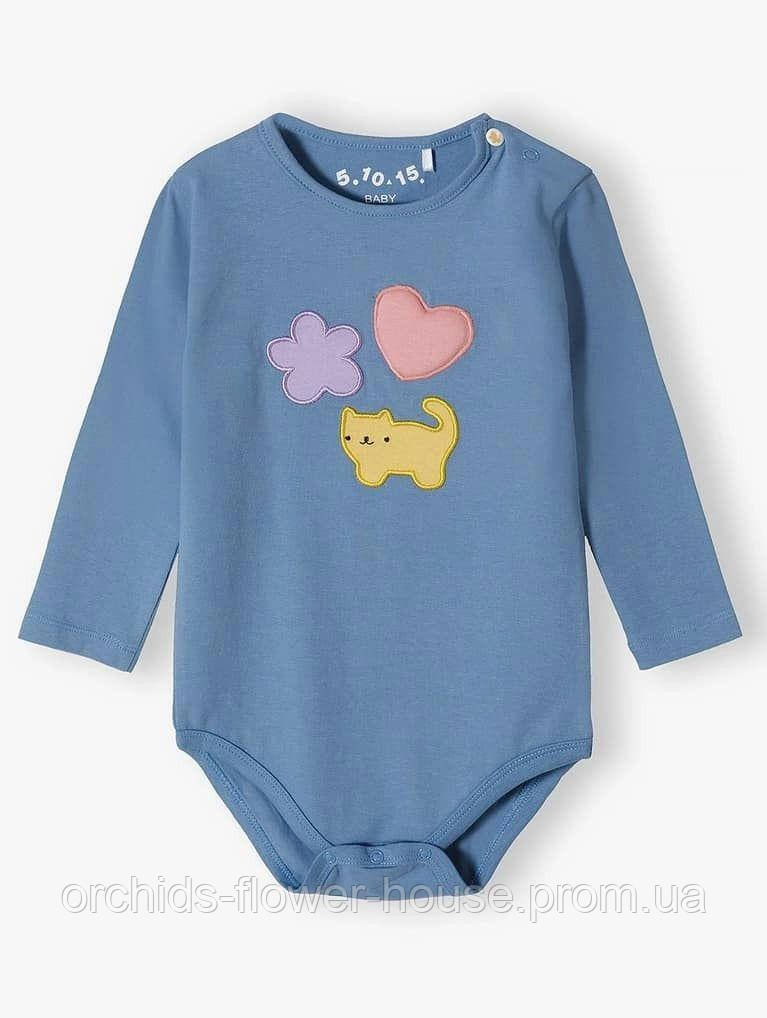 Дитячий боді з довгим рукавом Котик