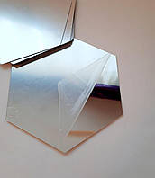 Зеркальная наклейка Соты шестигранная настенная 16х14см Элементы для декора (