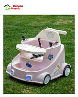 Детский электрический автомобиль темно-розовый