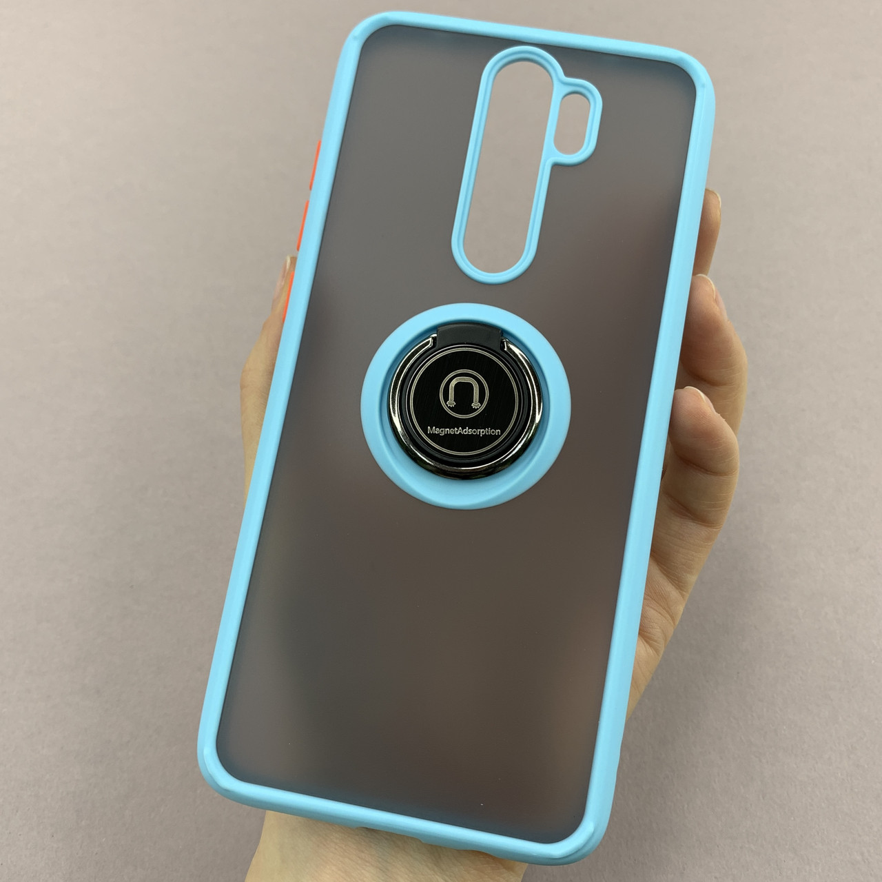 Чохол для Xiaomi Redmi Note 8 Pro чохол з кільцем підставкою на телефон сяомі редмі нот 8 про бірюзовий t8b