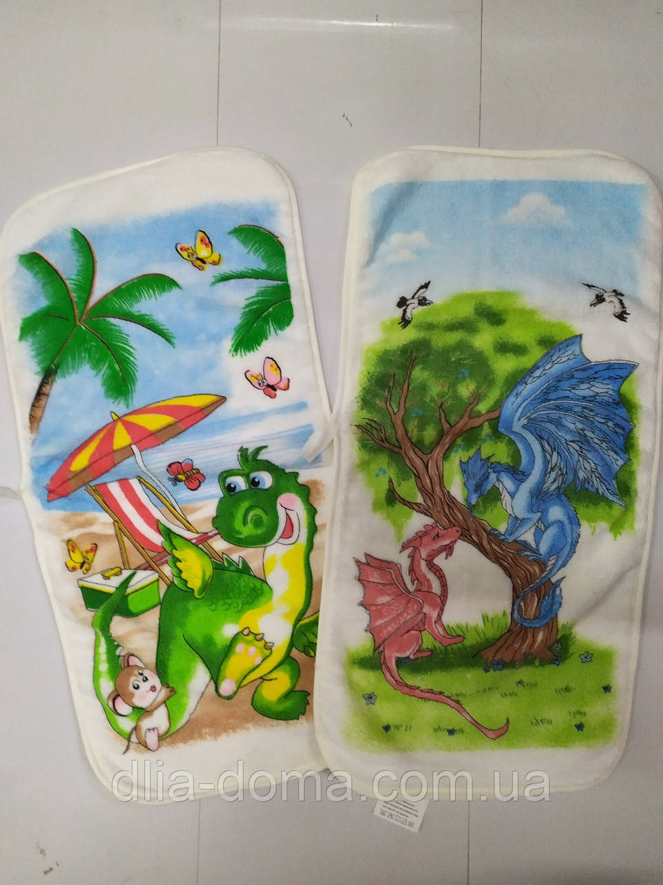 Полотенце с петелькой микрофибра кухня 25*50 Символ года Дракончик цвета микс № 492, фото 1